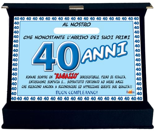 Tafel in italienischer Sprache als Auszeichnung musikalisch 40 Jahre Freund