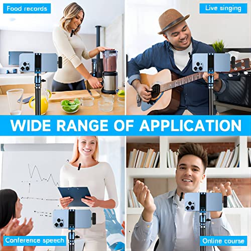 Image of PQRQP Dual Wireless Lavalier Microphone for iPhone, iPad, Video Conferencing, Recording, Live Streaming(Onyx Black)