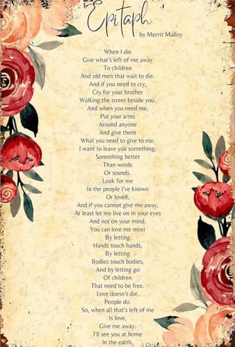 Remembering Loved Ones Wall Art Inspirational Poem Quote Canvas Print for Bedroom Living Room Home Decor(Framed,08x12inch(20x30c