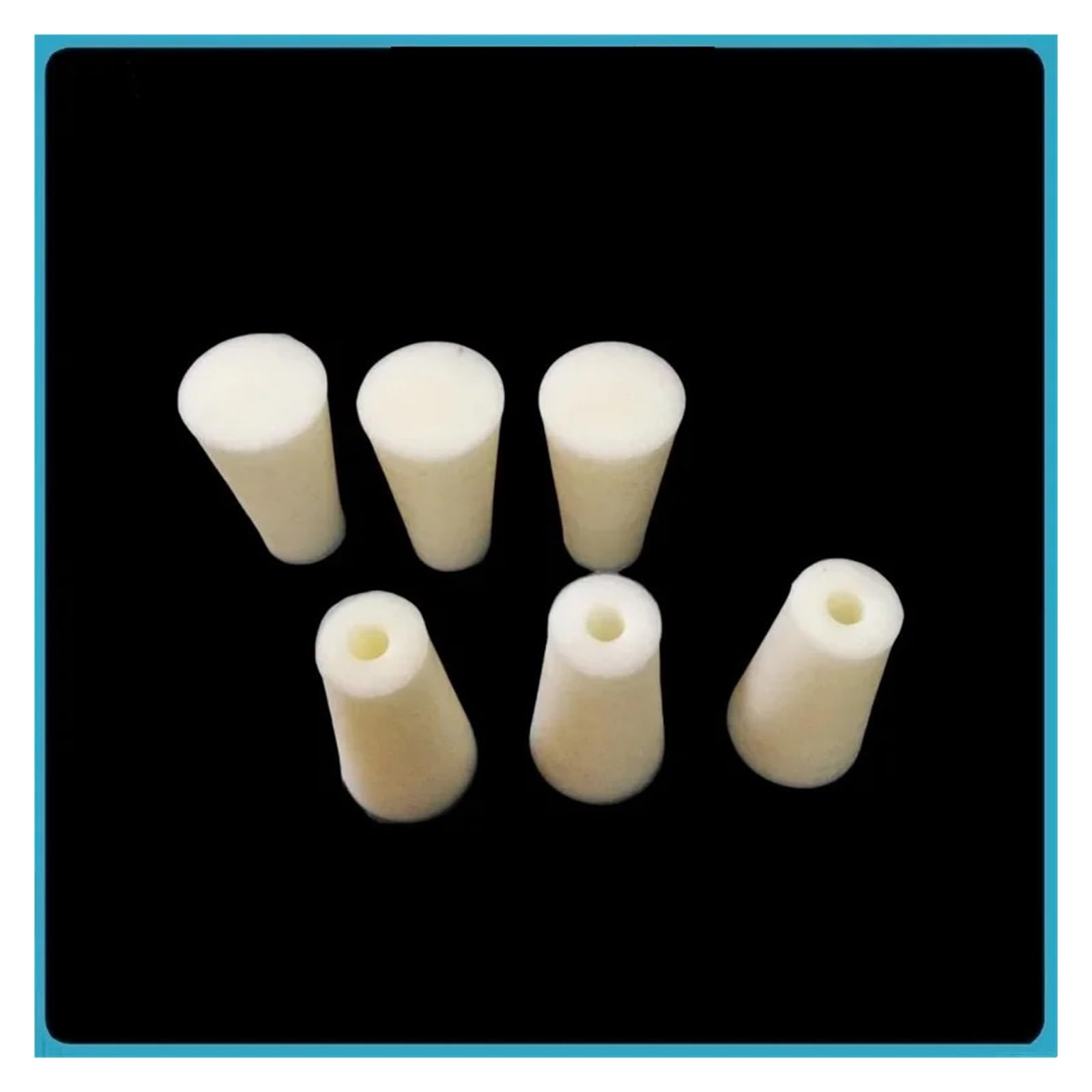 yingyingjia Korek Silikonowy Do Probówki 12-17mm Biały Silikonowy Korek Laboratoryjny Pasuje Do Średnicy 15mm 100szt