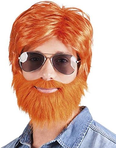 Lumberjack wig with beard, Hillbilly fancy-dress party