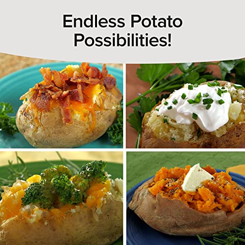 Yummy Can Potatoes Seen-On-Tv, Enjoy A Perfectly Baked Microwave, Cooks In Minutes, Tender & Fluffy Spuds, Endless Potato-Possibilities, Easy To Clean, Dishwasher-Safe, 8 In, Clear #TOP5