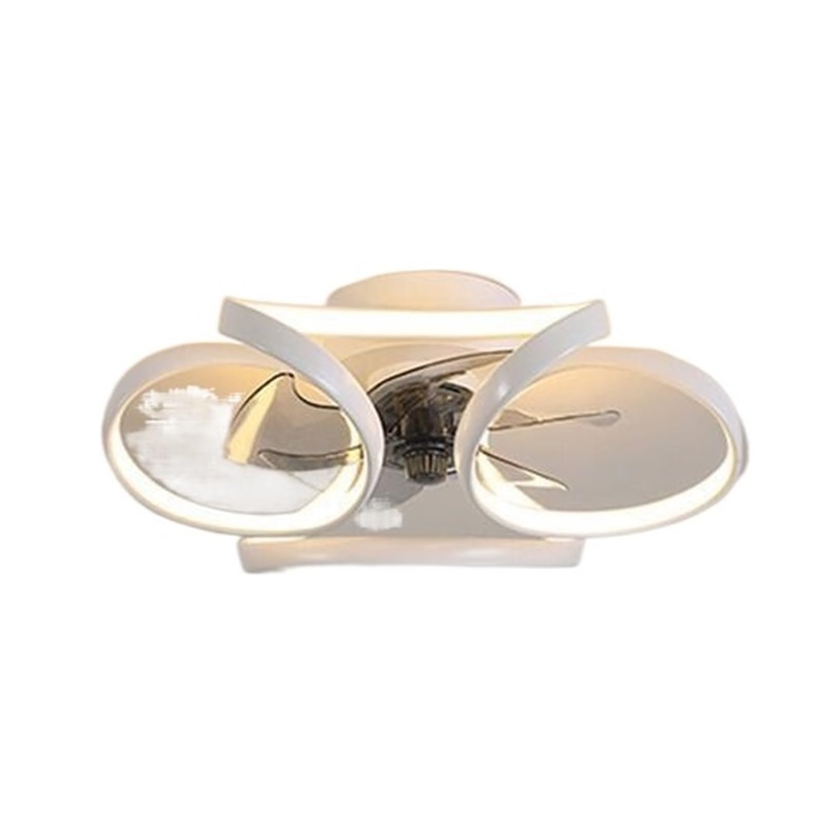 TRDEWR Led Ceiling Fans Chandelier Bedroom Living Room Nordic Macaron Invisible Fan Light APP Remote Control Ceiling Fans Good Light and Shadow Effects(White Color 45CM)
