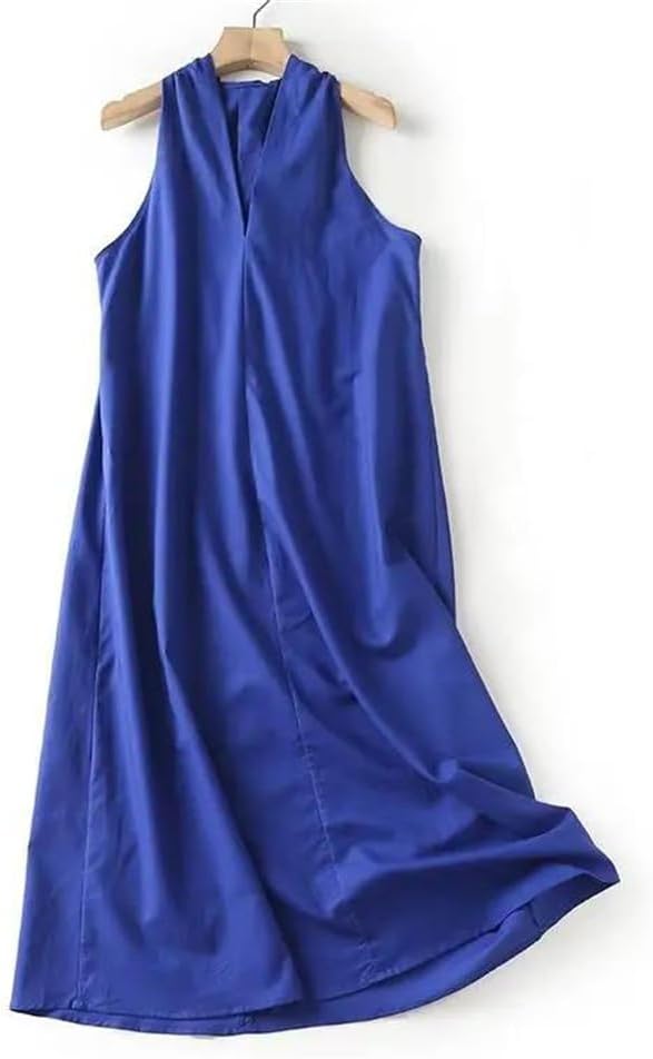 Women Solid Color Dress Office Retro Neck Casual Commuting Party Business Work Dress