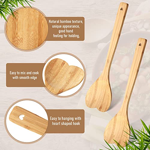 EBOOT Heart Shaped Bamboo Kitchen Spoons #TOP26
