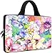 Mibbxea 15-15.6 Inch Laptop Sleeve Neoprene Carry Case for Computer, Chromebook, Ultrabook, Notebook Briefcase with Handle, Compatible with Dell HP Lenovo ASUS Acer (Colourful Flowers)