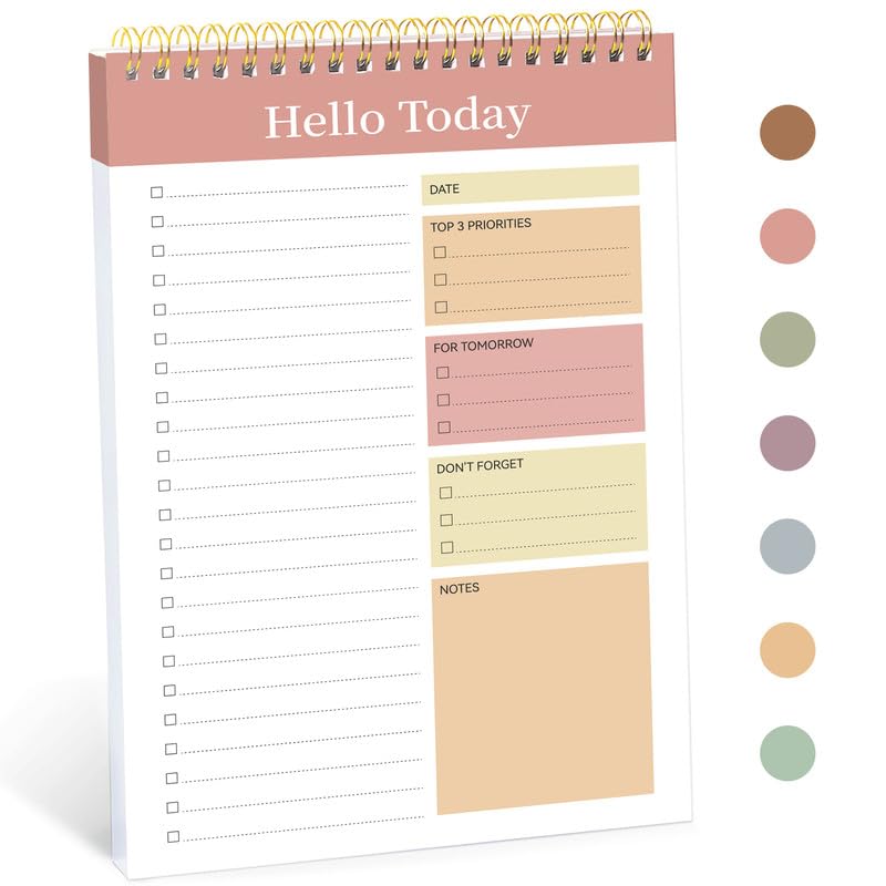 ZOTIA To Do List Notepad – To Do List Notebook with 52 Undated Sheets(6.5″×9.8″), Daily To Do List Planner Perfect for Office, Home and School, Helps to Keep Track of Tasks – Pink