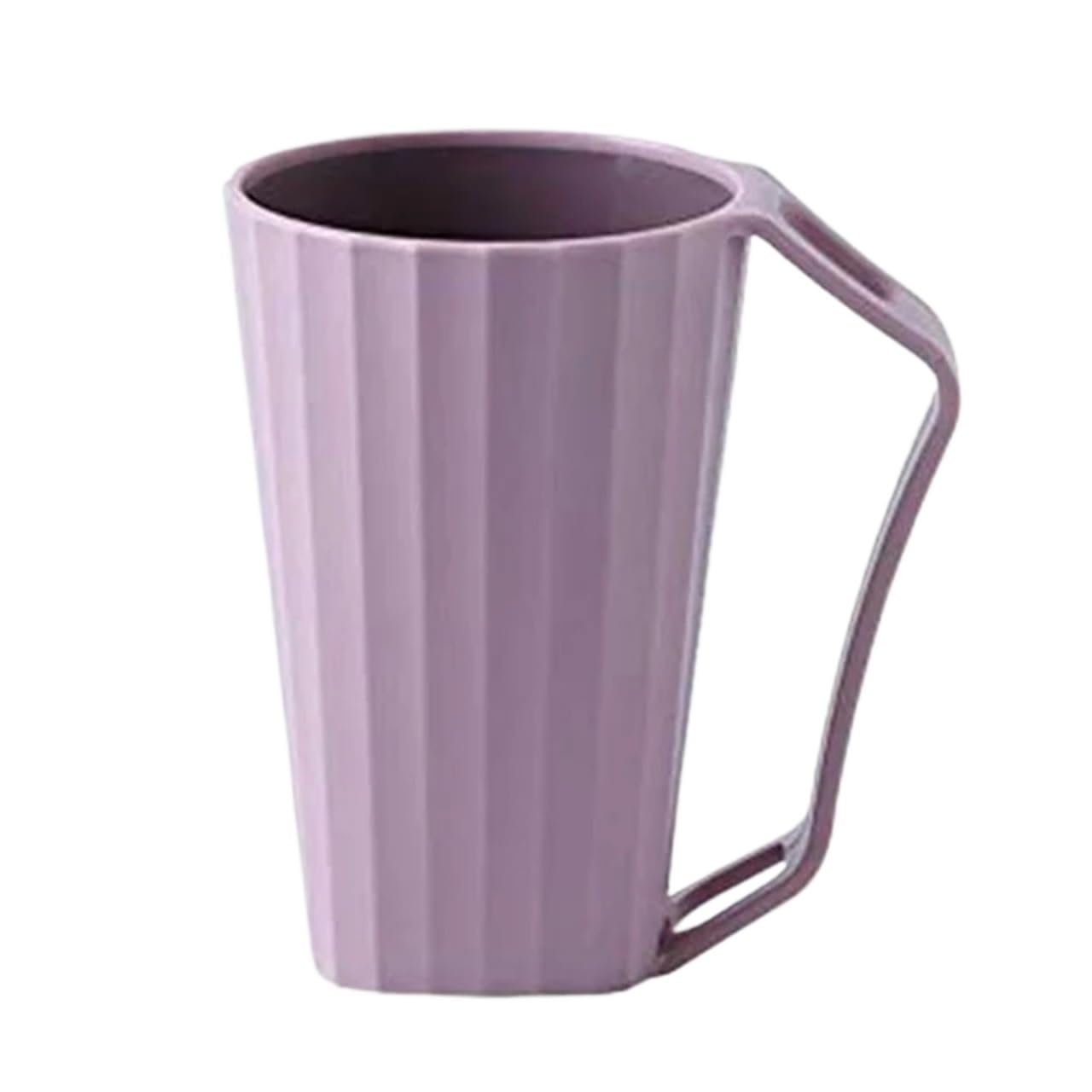 3pcs Portable Mug Toothbrushing Cup With Handle Toothbrush Holder Plastic Drinking Tumblers Bathroom Set For Travel For Toothpaste(Purple)