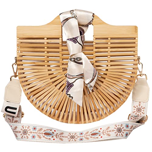 Yidianai Women's Bamboo Handbag Fashion Top-Handle Bags Handmade Trendy Style Tote Bag Tasteful Basket #TOP20