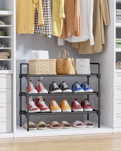 Kitsure-Shoe-Rack-for-Closet-Shoe-Storage-276-Wide-3-Tiers-Black-Shoe-Organizer-for-Closet-Entryway-Living-Room-Space-Saving-Shoe-Shelf-Sturdy-Zapateras-Organizer