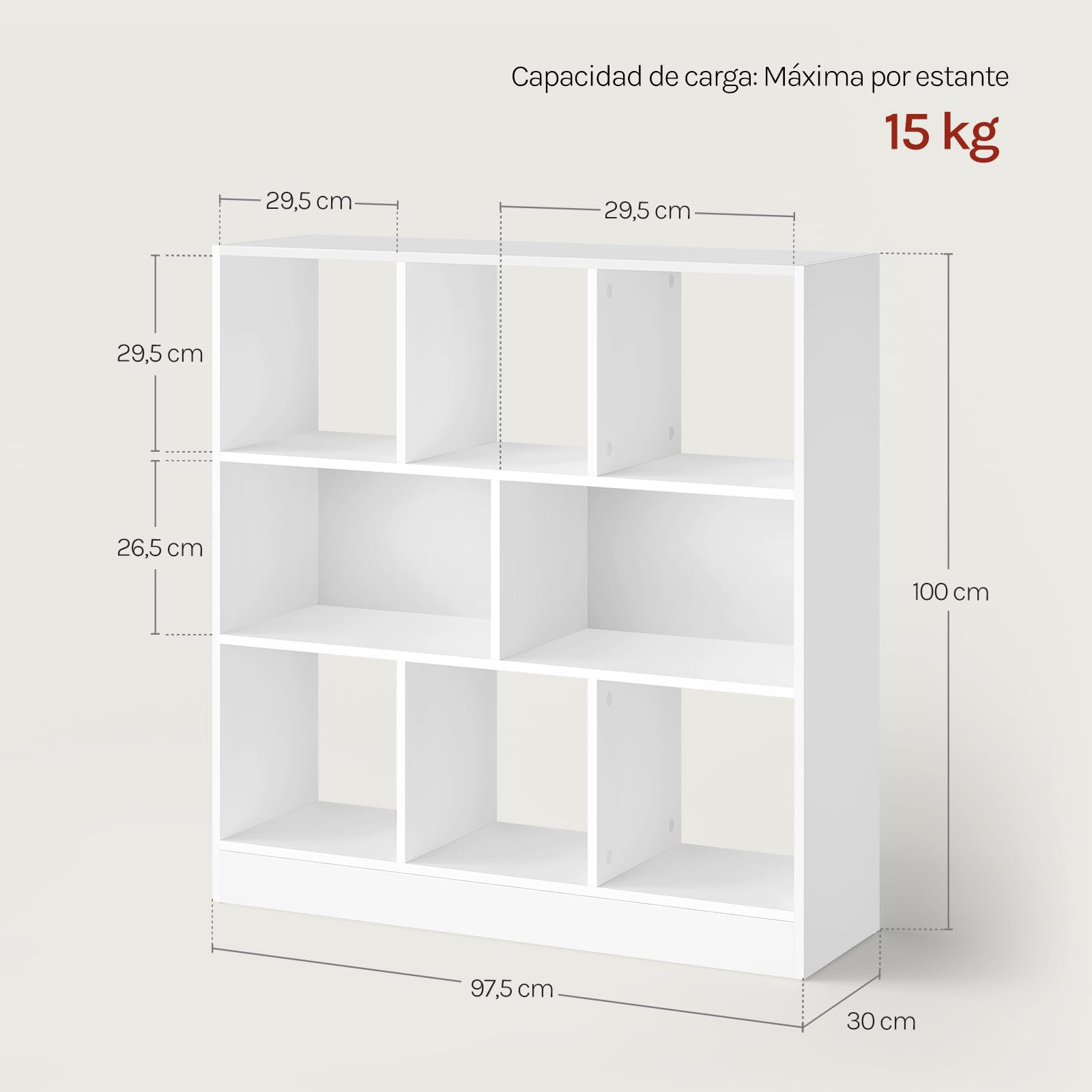WOLTU Estantería para Libros de Estilo Nórdico Librería de Exposición Moderna Estante de Pared Decorativo para Sala de Estar, Oficina Gabinete para Archivos Libro CDs Plantas Blanco SK021ws