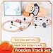 Wooden Train Track Accessories, Train Set, Train Track -Solid Wood -Christmas Tree Train, Thomas Wooden Railway, for Kids, Birthday Gift, Toddler Boys and Girls Over 3 Years Old