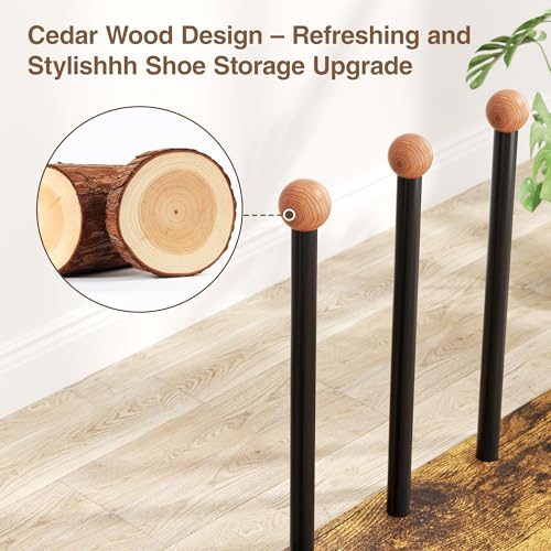 pickpiff Étagère à Chaussures 8-Paires Debout en Métal Noir Pour Rangement Chaussure Boot Rack – Image 5