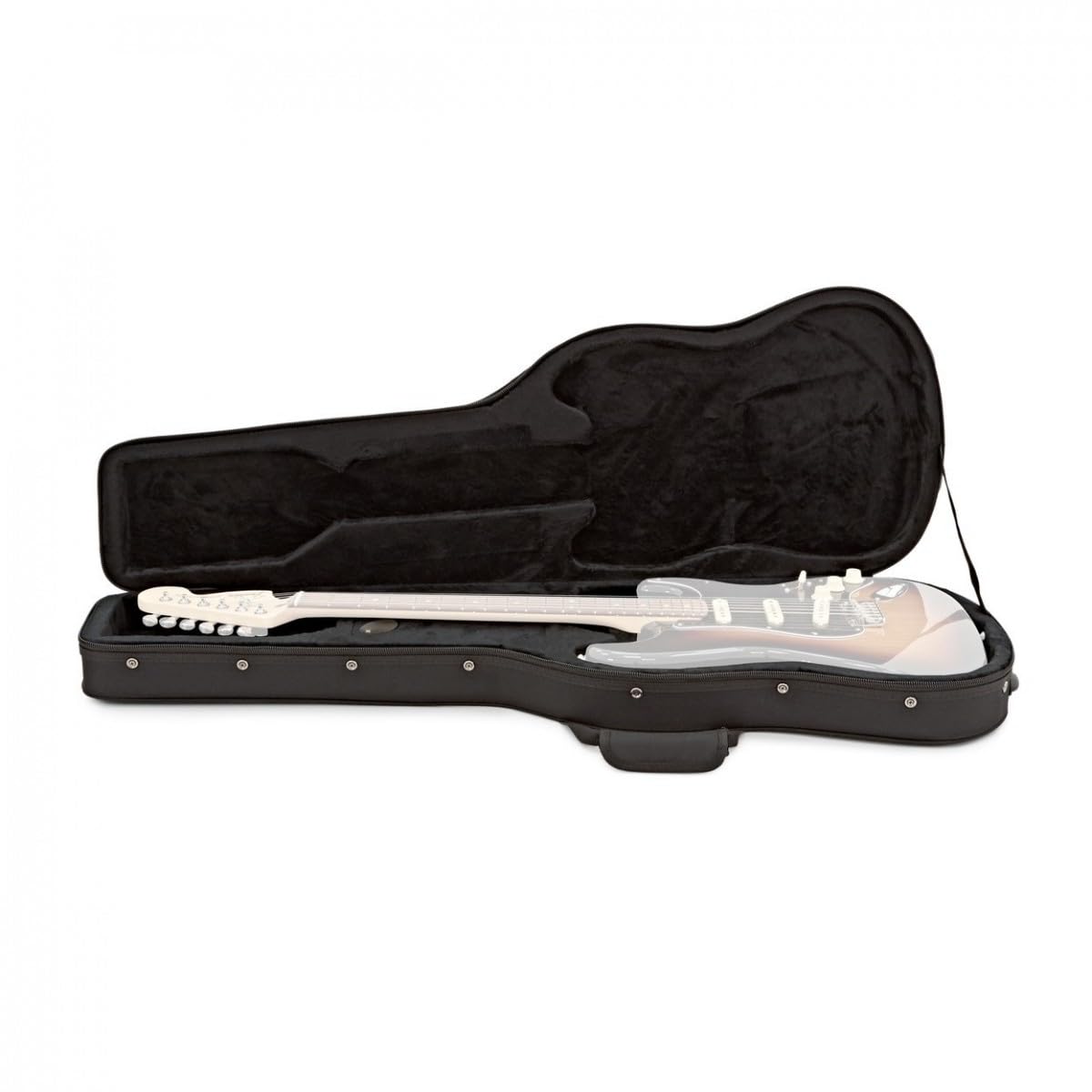gear4music Custodia in schiuma per chitarra elettrica Felt Lined with Straps