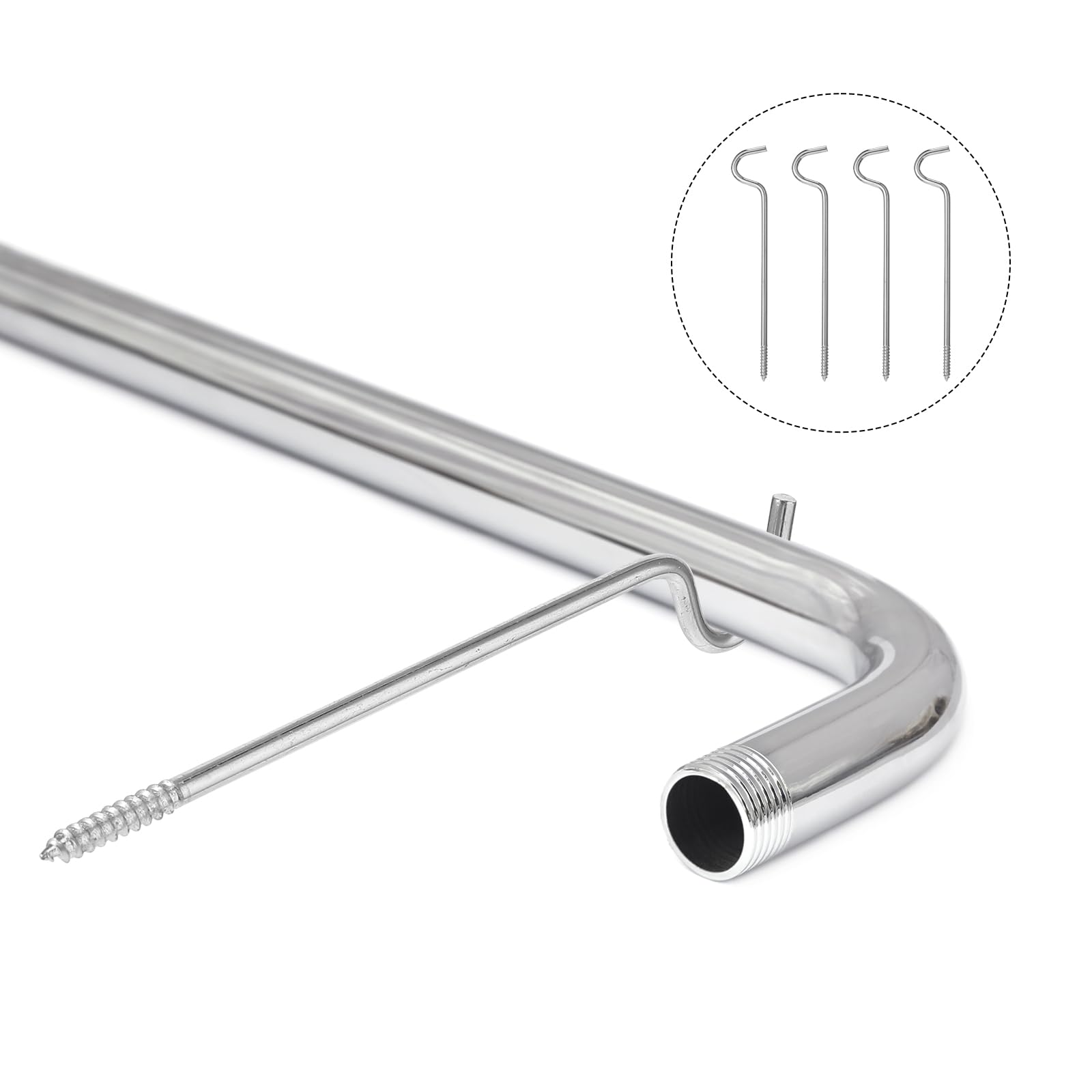 Curtain Rod Brackets - No Screws Needed -4