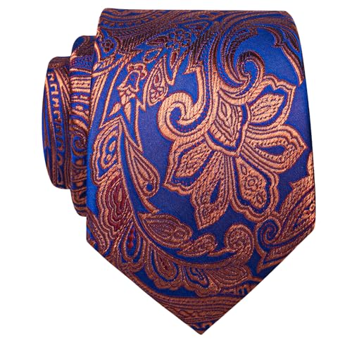 Image of YourTies Paisley Men's Necktie Woven Silk Floral Ties for Men Designer Formal Business Party Wedding