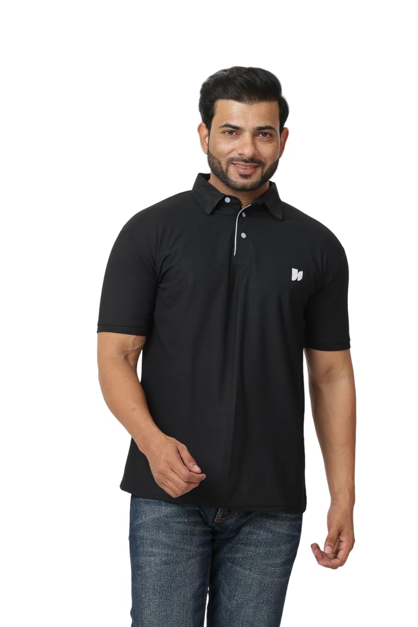 hanaby Summer Casual Wear Solid Polycotton Polo T-Shirt | Collar T-Shirt | Half Sleeves for Men (H-1336)-picture-40