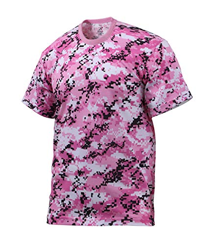 Image of Rothco Camo T-Shirt | Men's Short Sleeve Camouflage Crew Neck Base Layer Rugged Outdoor Hiking Workout Gym Tee Shirt