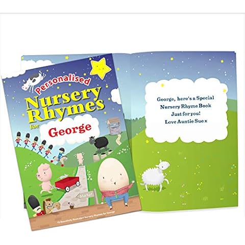 Personalised Nursery Rhyme Book.19 Beautifully Illustrated Popular Nursery Rhymes, Each Personalised with The Child's Name Cover