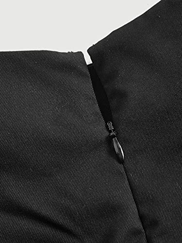 Women's Lace Up Tiered Layer A Line Skirts High Waisted Zipper Ruffle Hem Mini Skirts3