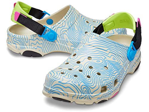 Crocs Tamanco unissex para todos os terrenos AdultClassic, Osso/Topo, 35