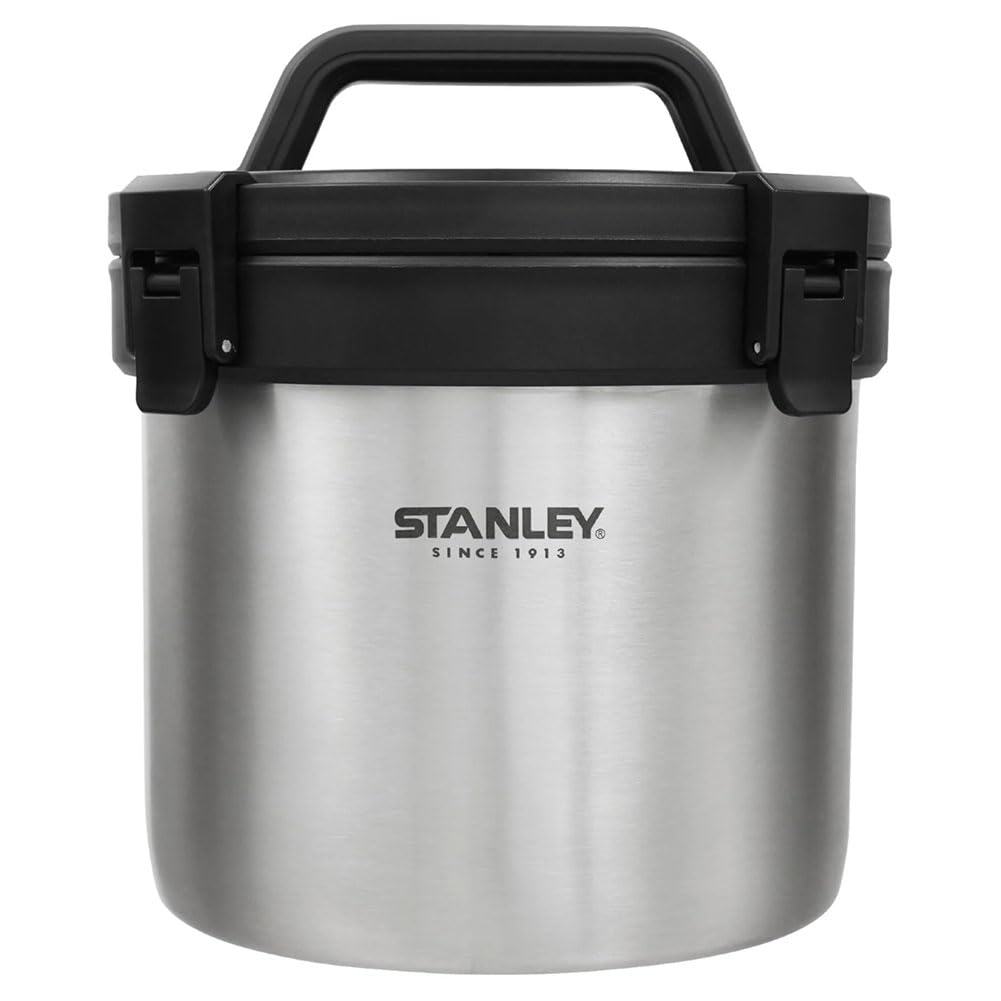 Stanley 01875-030 Camping Clock, Silver, 0.6 gal (2.8 L), Heat and Cold Retention, Ice Holder, Cooking, Lunch Box, Outdoor, Camping, Warranty