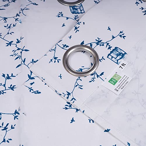 Image of HOMEMONDE 1-Piece Long Door Curtain 8 Feet Cotton for Home Decorative, Office, Farmhouse Hand Block Printed Curtains