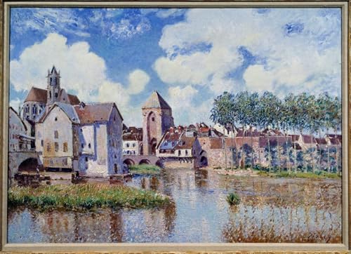 Tableau Toile Vue de Moret sur le Loing d'Alfred Sisley 60x90cm