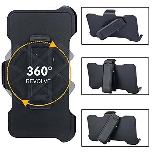 FOGEEK Holster Belt Clip & Kickstand for FOGEEK iPhone 6/6s Plus Defender Case - Black Rotating Swivel Replacement Holster Belt Clip Case with Kickstand - (Not Intended for Stand-Alone Use)