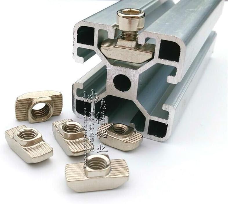 Generic 20PCS Aluminum Extrusion Profile 2020 3030 4040 4545 M3 M4 M5 M6 M8 Carbon Steel T Nut Hammer Head Fasteners - (Size: 30M6)