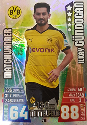 Match Attax 2015/2016 match Winner Ilkay Gündogan del Borussia Dortmund