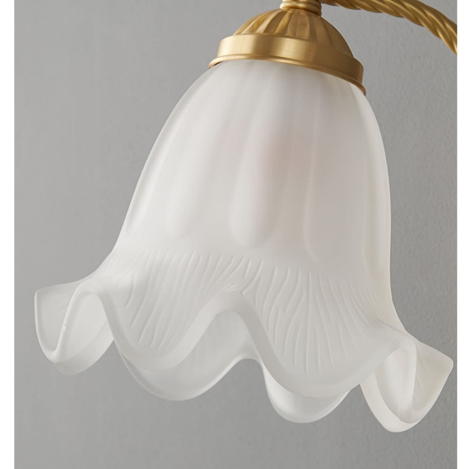 Light Luxury Modern Wall Lamp – Funnel Shaped With Stripe Glass Shade, E27 Base, Iron & Glass, For Bedroom, Living Room, Hallway, Balcony