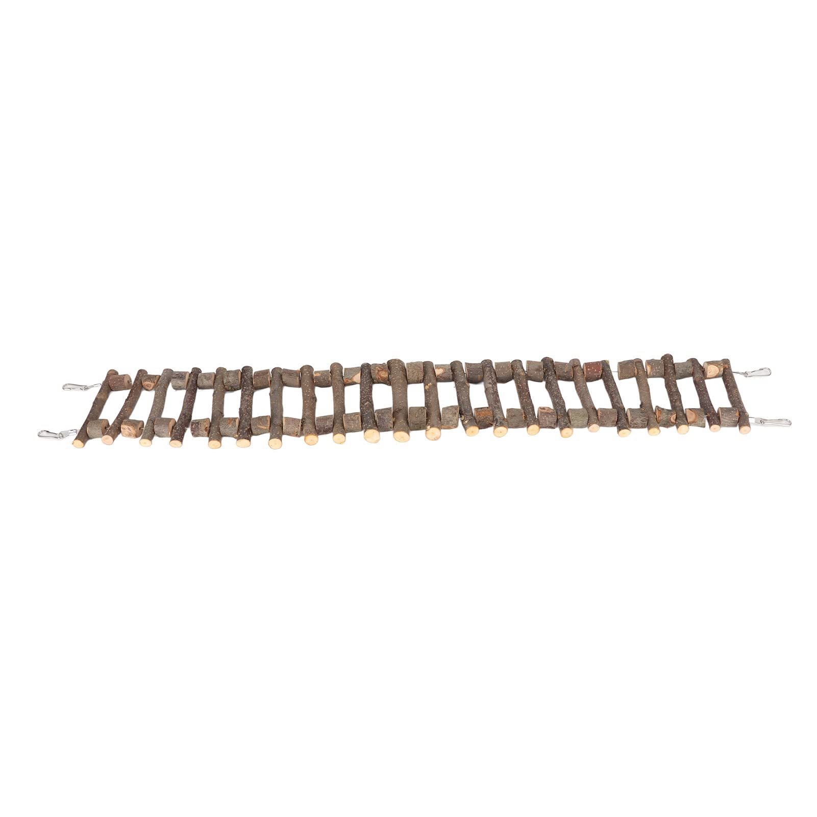 Pssopp Ponte a Scala in Legno per Uccelli, Ponte a Scala in Legno Flessibile Lungo e Durevole per Topo Pappagallo Criceto (70 Centimetri)