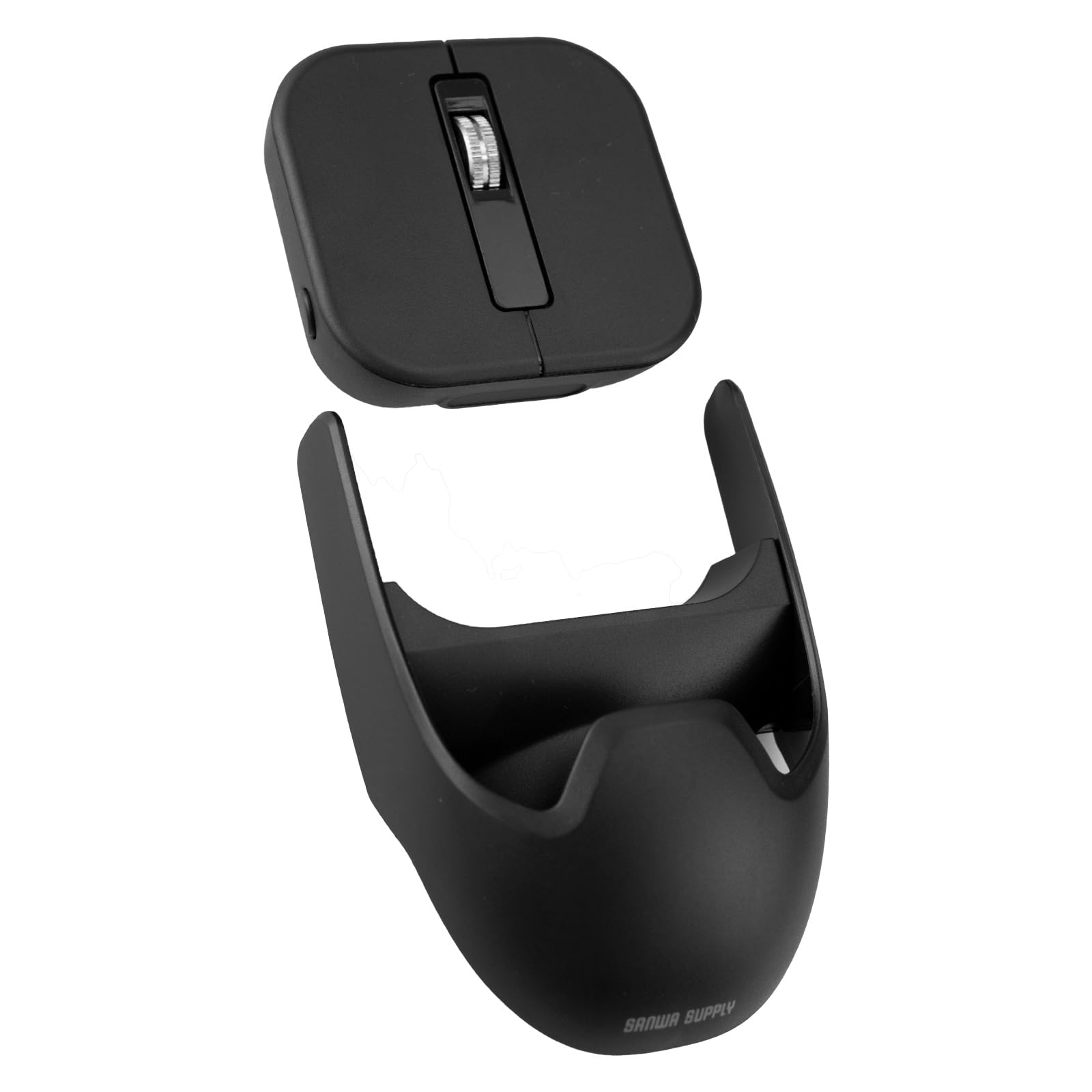 SANWA Wireless + 2 Bluetooth Mini Mouse with Magnetic Palm Rest, 2 in 1 Portable Pocket Mouse for Laptop, 800/1200/1600 DPI, Rechargeable, Small Travel Mice for Win, Mac, Home, Office, Mobile Work