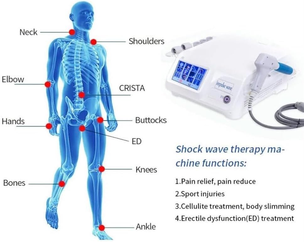 Extracorporeal Shock Wave Therapy Machine Shockwave Therapy Machine Electromagnetic ED Treatment Pain Relief Deep Muscle Massager Relax Device for Erectile Dysfunction