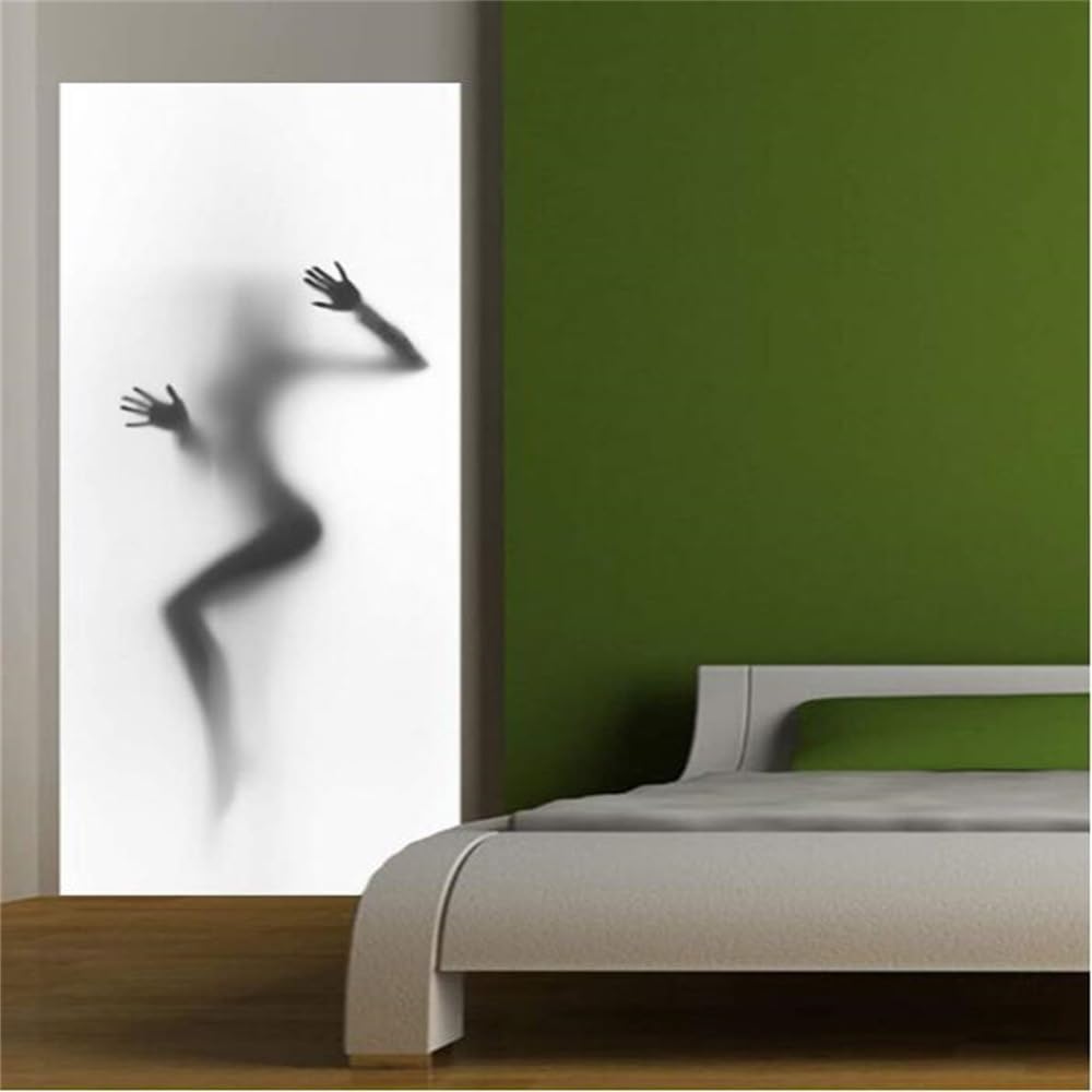 Autocollant de porte effet 3D gris blanc affiche PVC 77x200cm