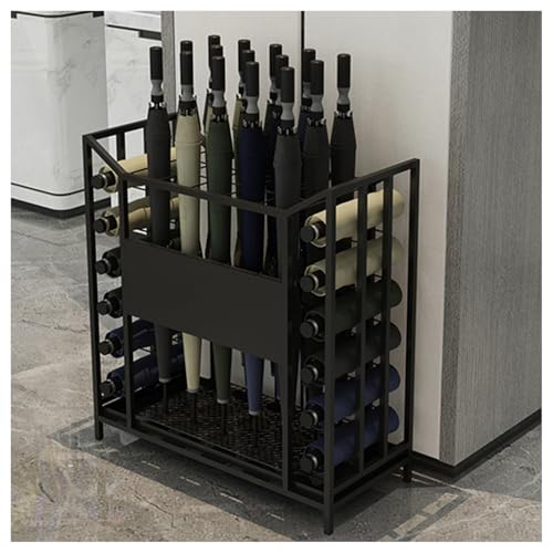 Porte-parapluie en fer noir avec vernis de cuisson haute température