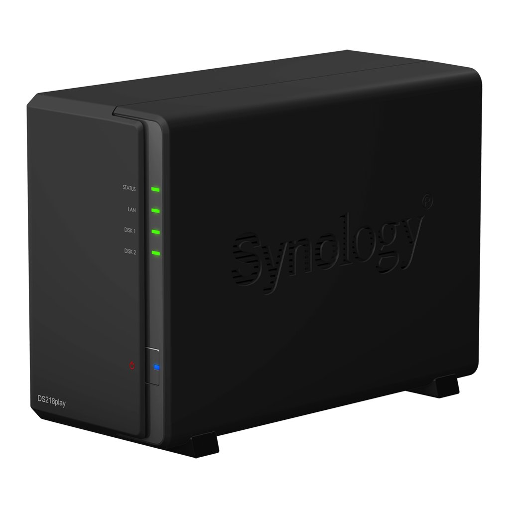 Synology Diskstation ds218play Bundle Incluye 2 x Seagate Iron Wolf Disco Duro, Integrado y Listo Negro Negro (2x1TB Seagate Ironwolf)