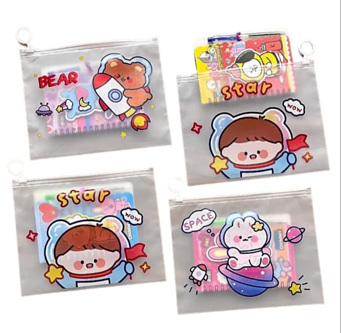 TERA 13 Kids Charm 3D Space Pouch Transparent for Pen Pencil Sharpner School Boys (10 pcs) Multipurpose Pouch Return Gifts | Return Gifts in Bulk for Kids (B0CGR97MJ4) Amazon Price History, Amazon Price Tracker