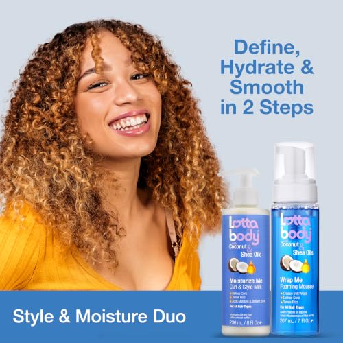 Image of Lottabody Style & Moisturize Duo with Wrap Me Foaming Mousse & Moisturize Me Curl and Style Milk
