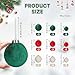 YESPERS 30PCS Velvet Ornaments for Christmas Tree Ornament Set - 3.15/2.36/1.57 Inch Flocked Ornaments - Shatterproof Velvet Christmas Balls for New Year Party (30, Red & Green)