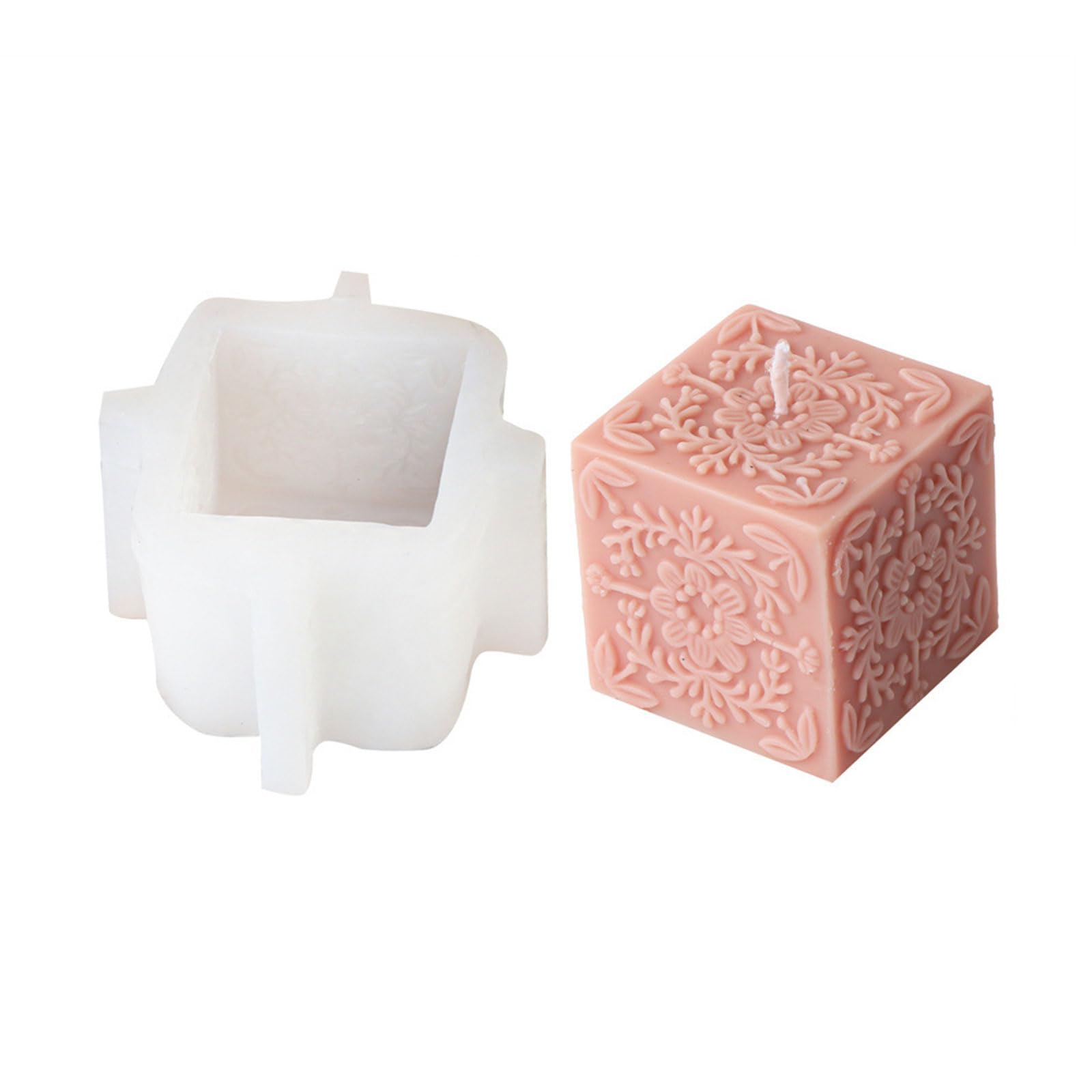 PANGBOER Silicone Flower Leaves Pattern Square Mold Clay Molds Castings Molds Craft Supplies Silicone House Flower Leaves Pattern Square