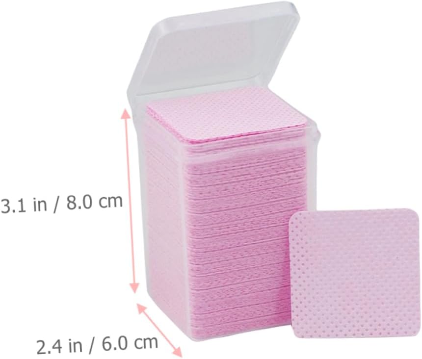 Bottles of Eyelash Glue Cleaning Pads for Lash Extensions for Salon and Home Use No Shedding Convenient for Makeup Removal