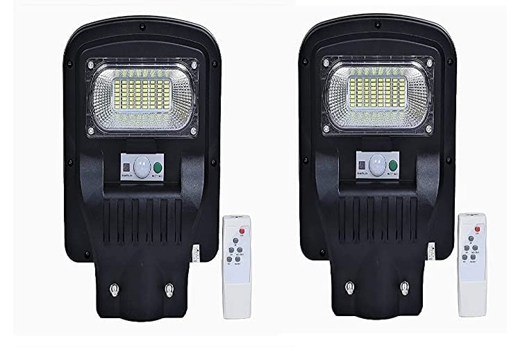 Image of Solar Street Light All in One IP65 Water Resistent Weather Resistent Remote Control Auto ON /Off Motion Sensor Street Light (30W Single Window, 2)
