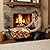 Thornfield 24.5 Inch Curved Firewood Rack, Indoor Outdoor Durable Log Holder, Heavy-Duty Fireplace Wood Storage Rack with 300lbs Load Capacity, Waterproof & Rustproof