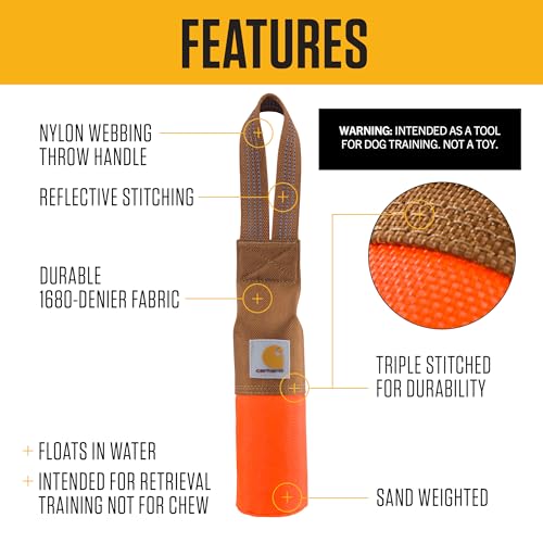 Carhartt Training Dog Retrieving Bumper, Hunter Orange, Größe S