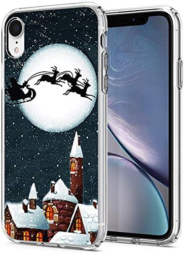 Lakaka Slim Fit Case Applicable to iPhone XR 6.1 Inch Bright Full Moon in Christmas