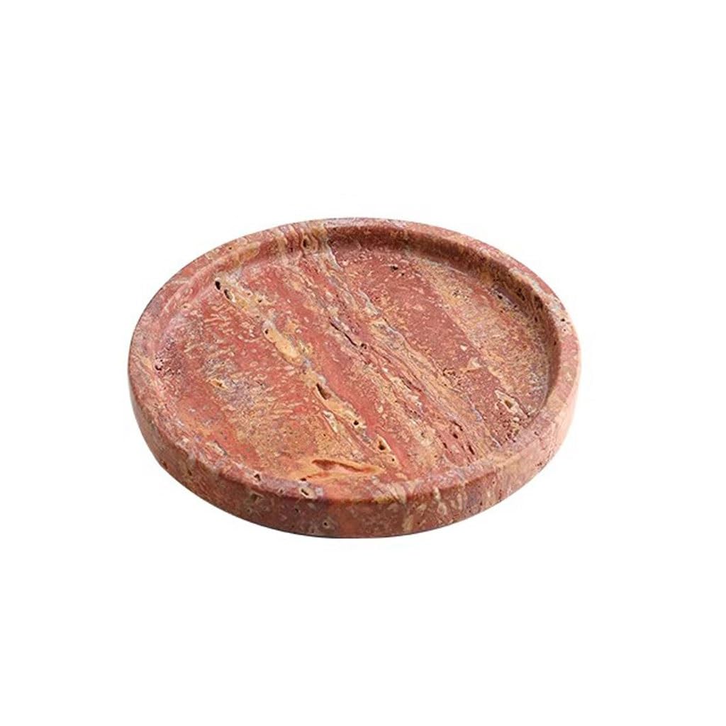 Tray Decor Retro Travertine Tray Creative Entrance Desktop Decoration Tray Cosmetics Storage Tray Food Tray