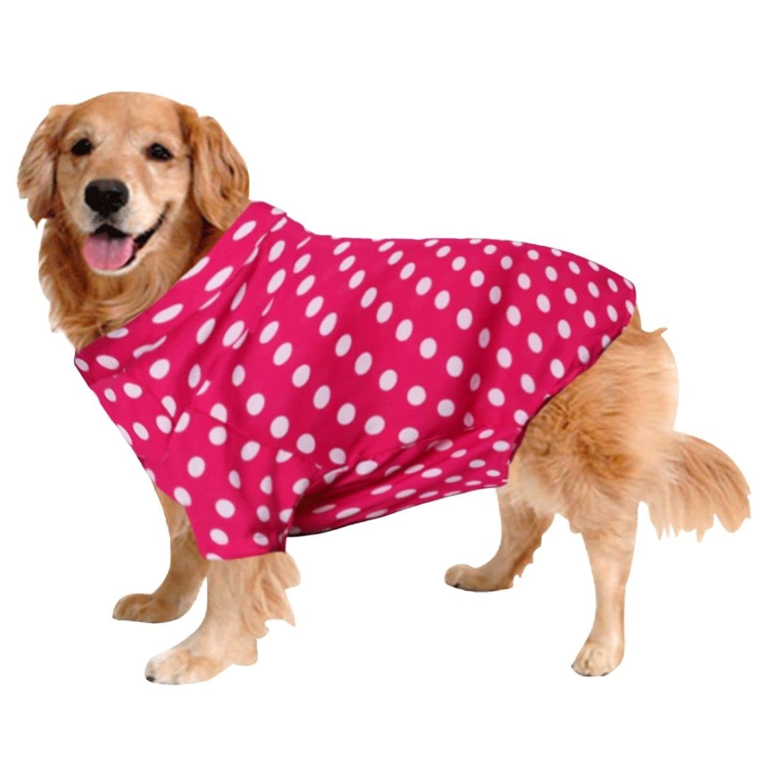 Sage Square Funky Soft Material Dog Shirt | Cool/Funky Print Pet | Soft Light Weight | Comfortable & Breathable Dog Clothing | Trendy Vest Outfit (XXXLarge - 30 inch) (Polka Pink) (B0B636NCK1) Amazon Price History, Amazon Price Tracker