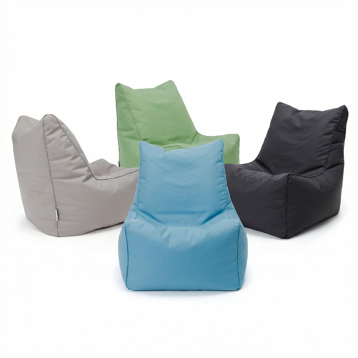 Ecopuf Solid – Wasserdichter Sitzsack aus Oxford-Polyester 600D im WaterProof-Design – Outdoor-Sitzsack mit hoher Rückenlehne – Sitzsack für den Außenbereich – Gepolsterter Sitzsack mit